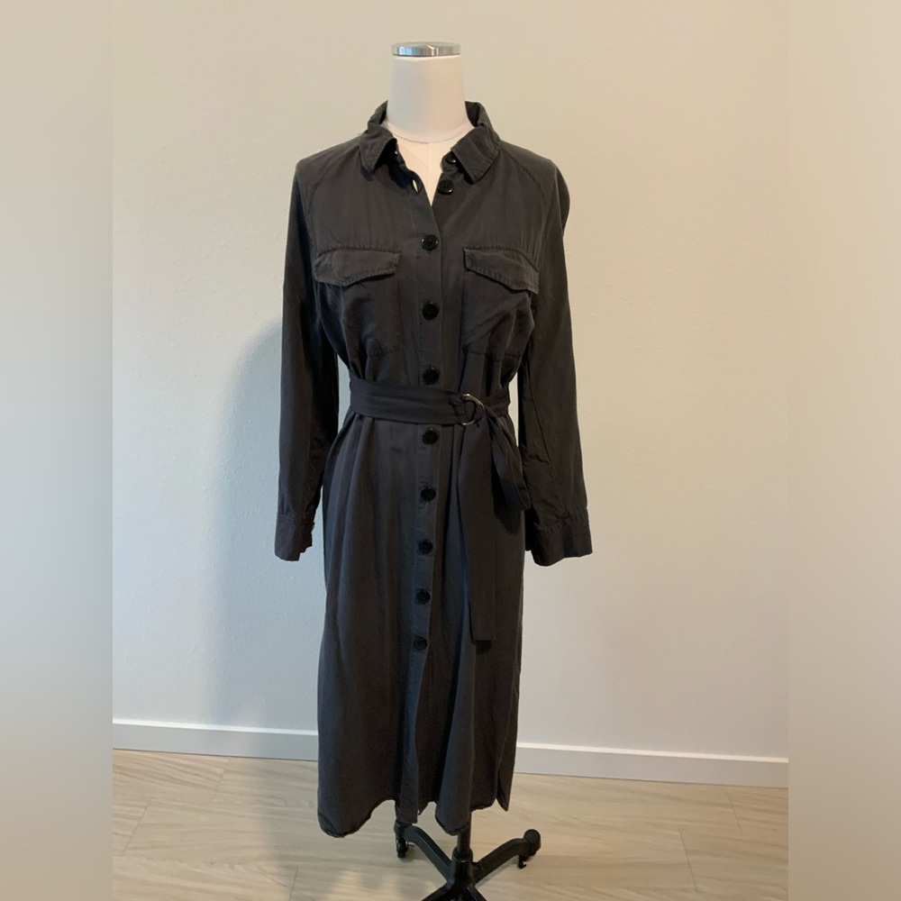 TOPSHOP Button Down Belted Shirtdress